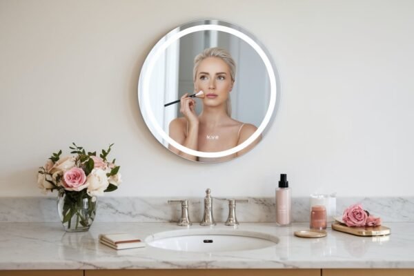 kwee hard wired makeup mirror