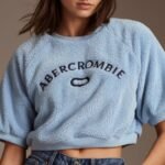 Abercrombie Fuzzy Blue Short Shirt Top