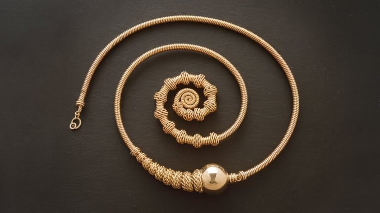 Dior Spiral Necklace Gold