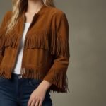 altard state cropped faux suede fringed jacket