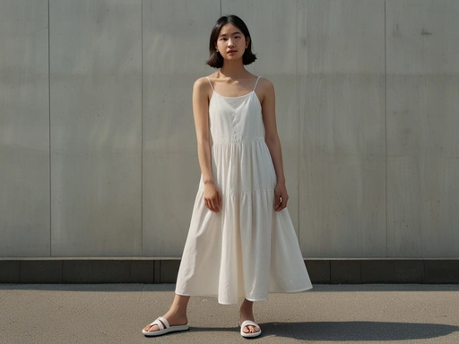 Muji High Twisted Veil Camisole Dress​