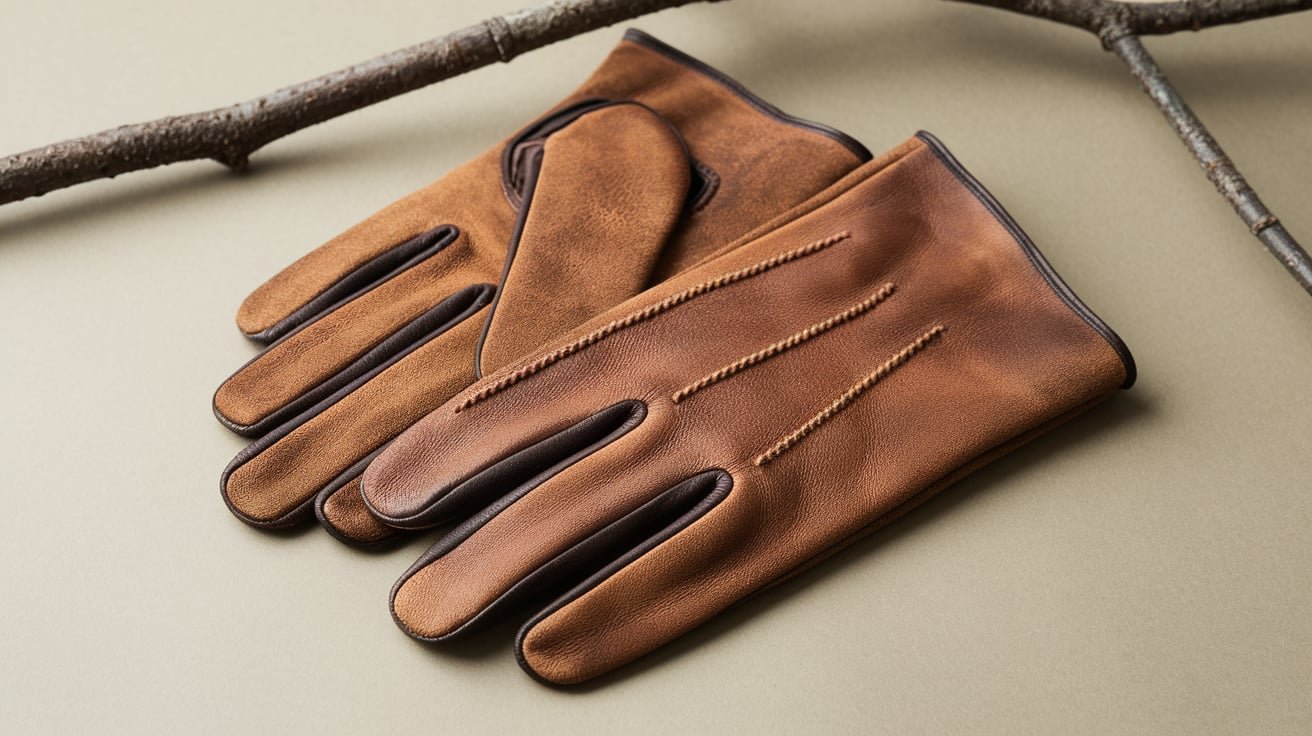 Reverse Suede Deerskin Leather Gloves